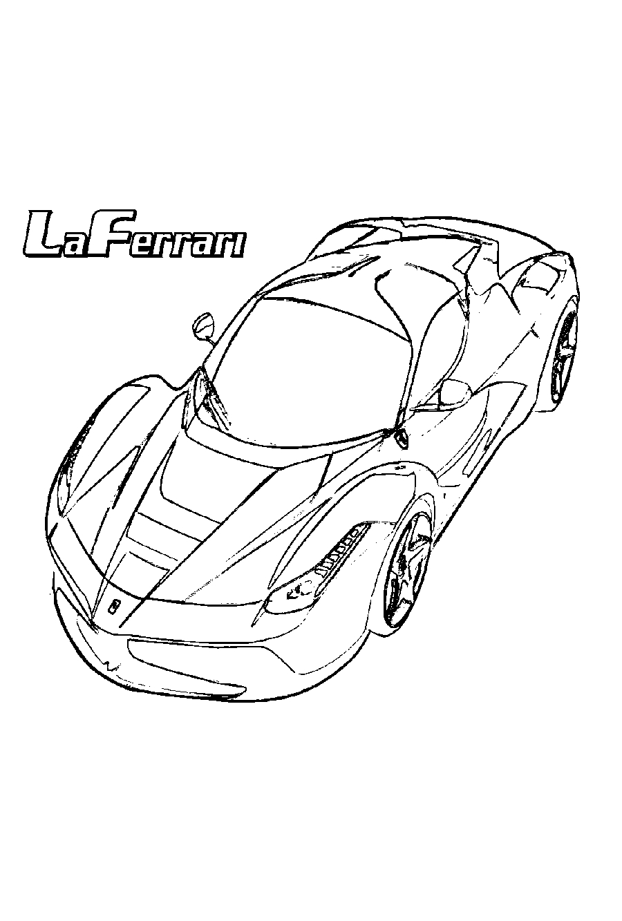 LaFerrari №1253. Раскраски для мальчиков по категориям. Машины.