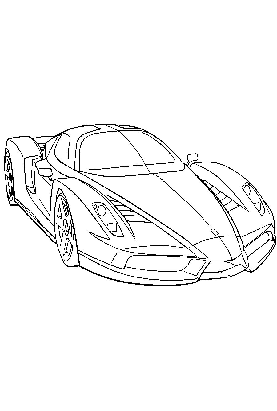 Ferrari Enzo №1255. Раскраски для мальчиков по категориям. Машины.