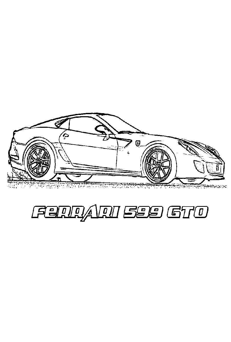 Ferrari 599 GTO №1257. Раскраски для мальчиков по категориям. Машины.