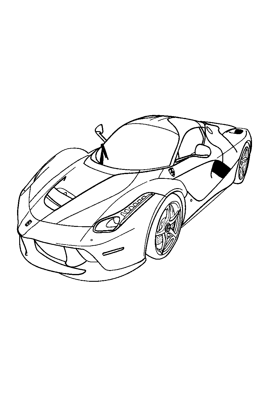 Спорткар LaFerrari №1258. Раскраски для мальчиков по категориям. Машины.