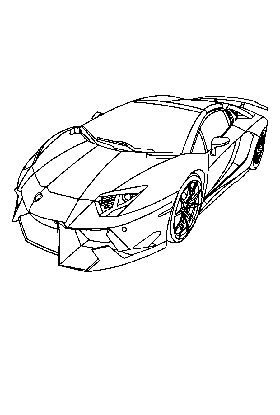 Lamborghini Huracan №1369. Раскраски для мальчиков по категориям. Машины.