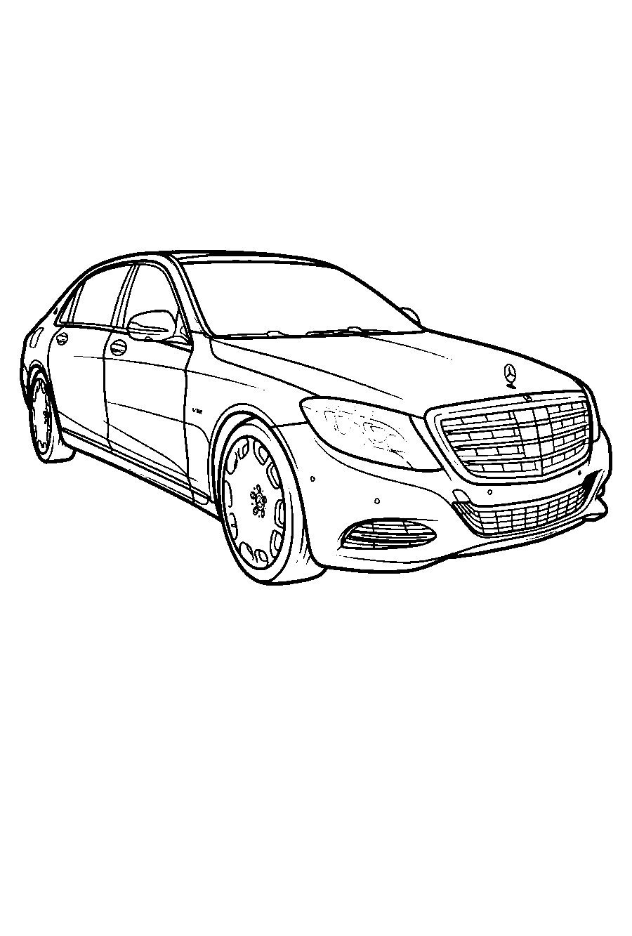 Mercedes CLS 63 AMG №1372. Раскраски для мальчиков по категориям. Машины.