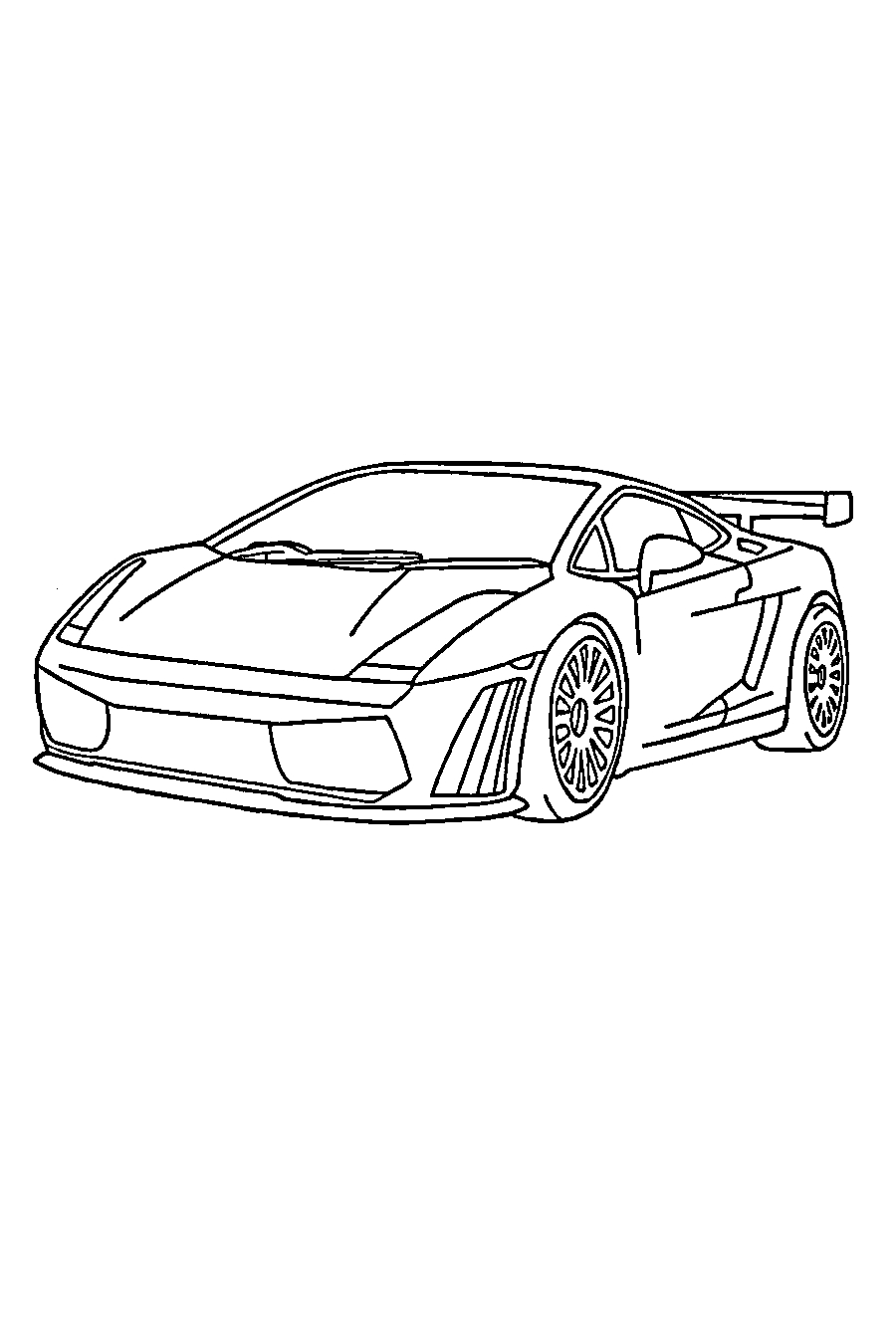 Lamborghini Gallardo №1356. Раскраски для мальчиков по категориям. Машины.