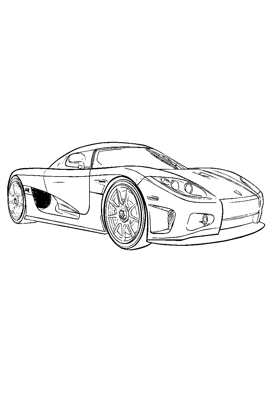 Koenigsegg CCX №1360. Раскраски для мальчиков по категориям. Машины.