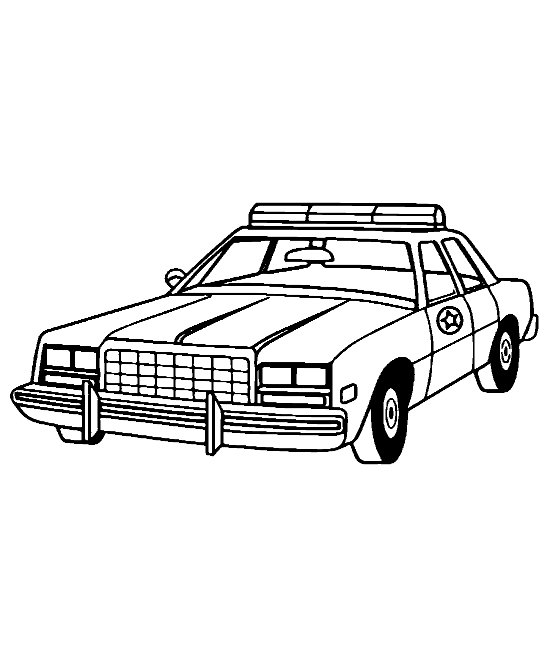 Американский Полицейский Автомобиль №1417. Раскраски для мальчиков по категориям. Машины.