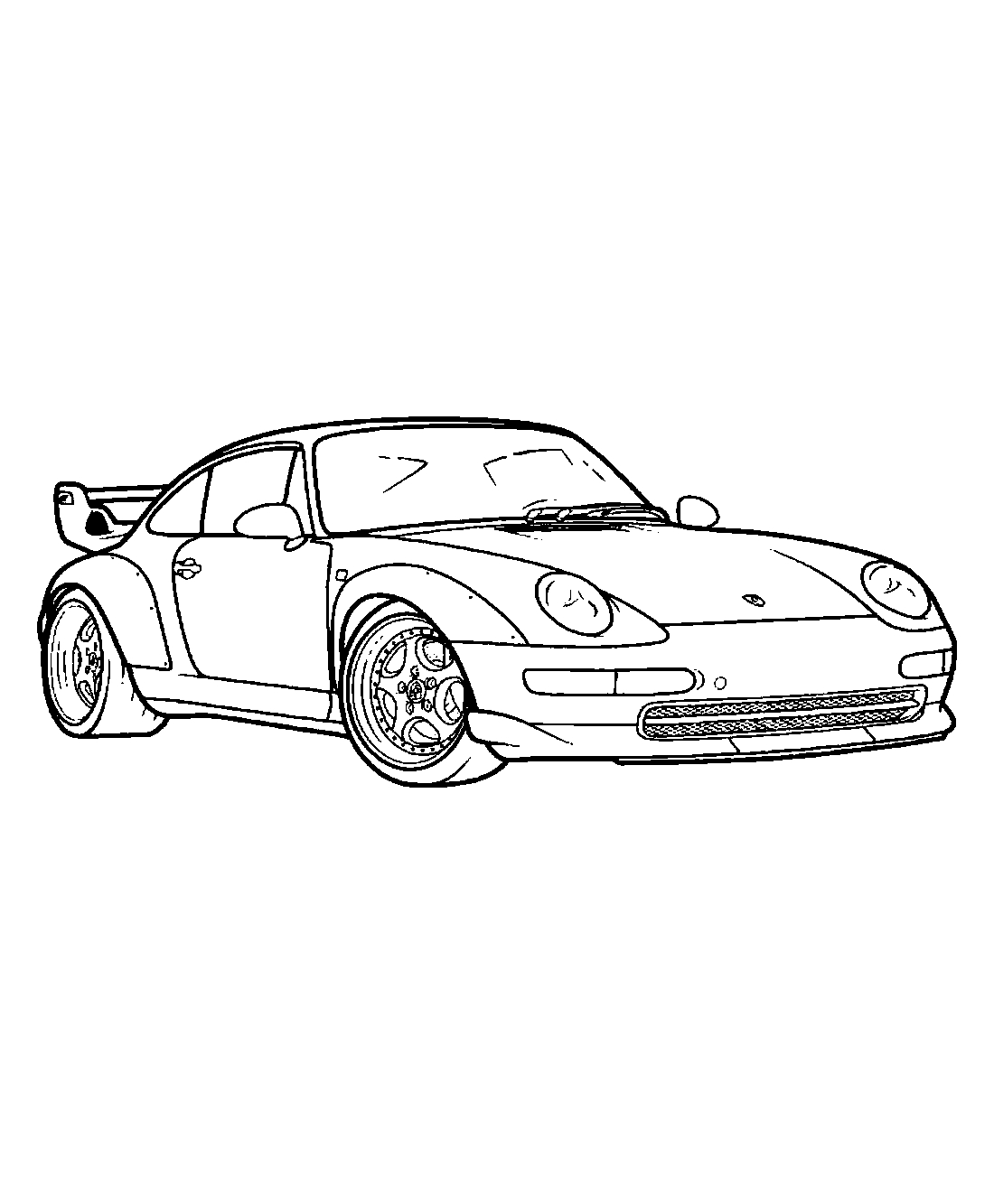 Porsche 911 GT3 №1235. Раскраски для мальчиков по категориям. Машины.