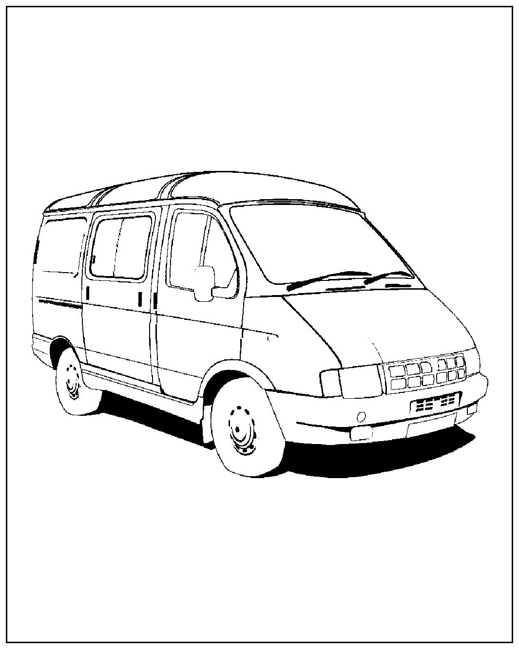Автомобиль Газель №1445. Раскраски для мальчиков по категориям. Машины.