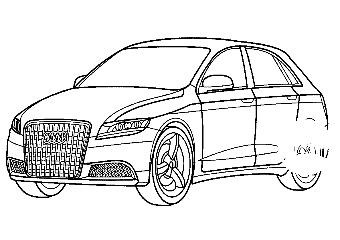 Audi RoadJet №631. Раскраски для мальчиков по категориям. Машины.
