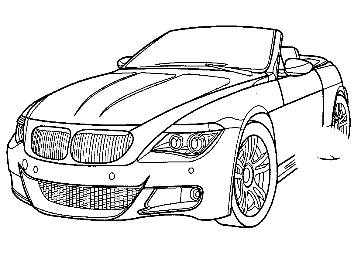 BMW M6 №641. Раскраски для мальчиков по категориям. Машины.
