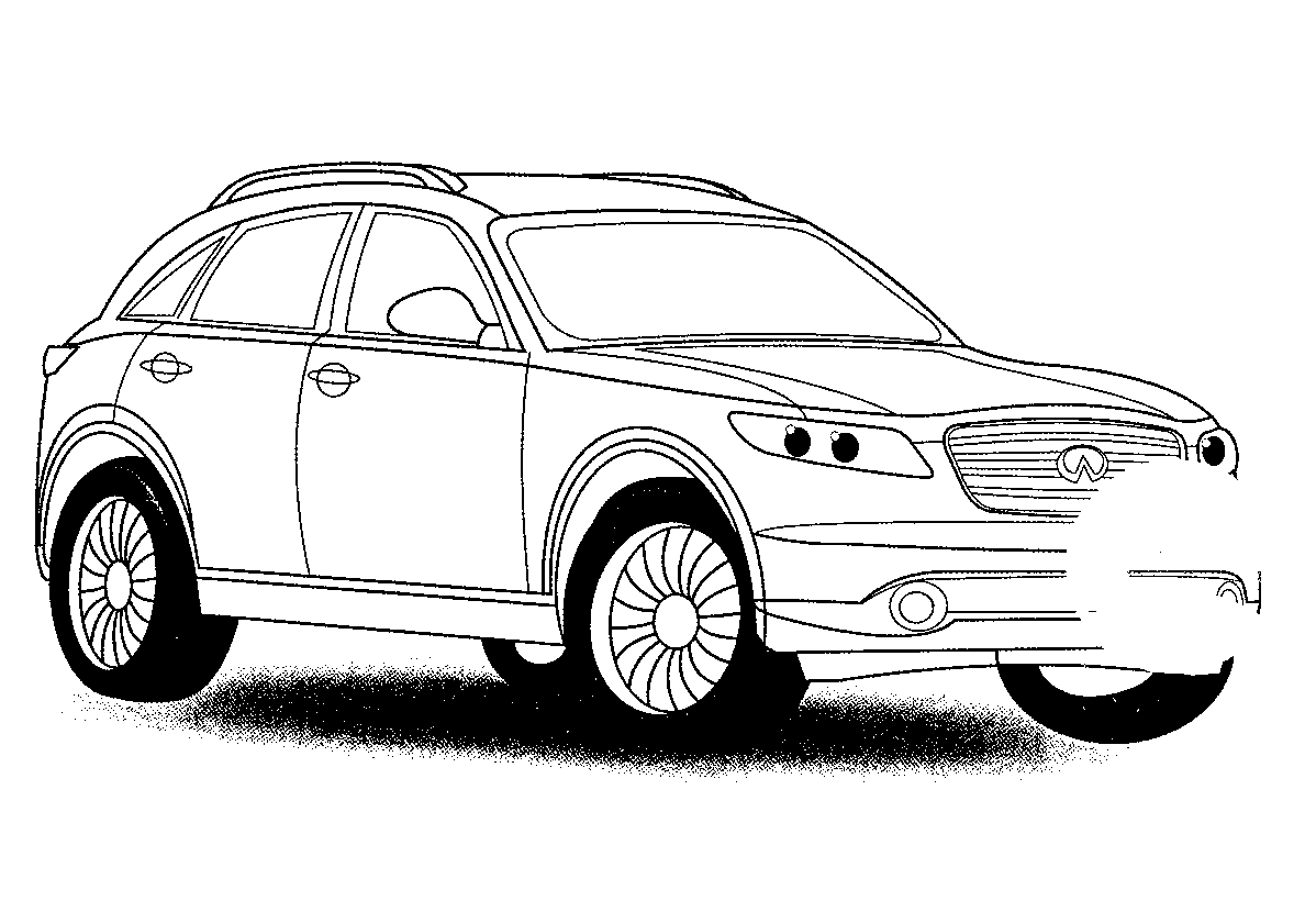 Infiniti FX №654. Раскраски для мальчиков по категориям. Машины.