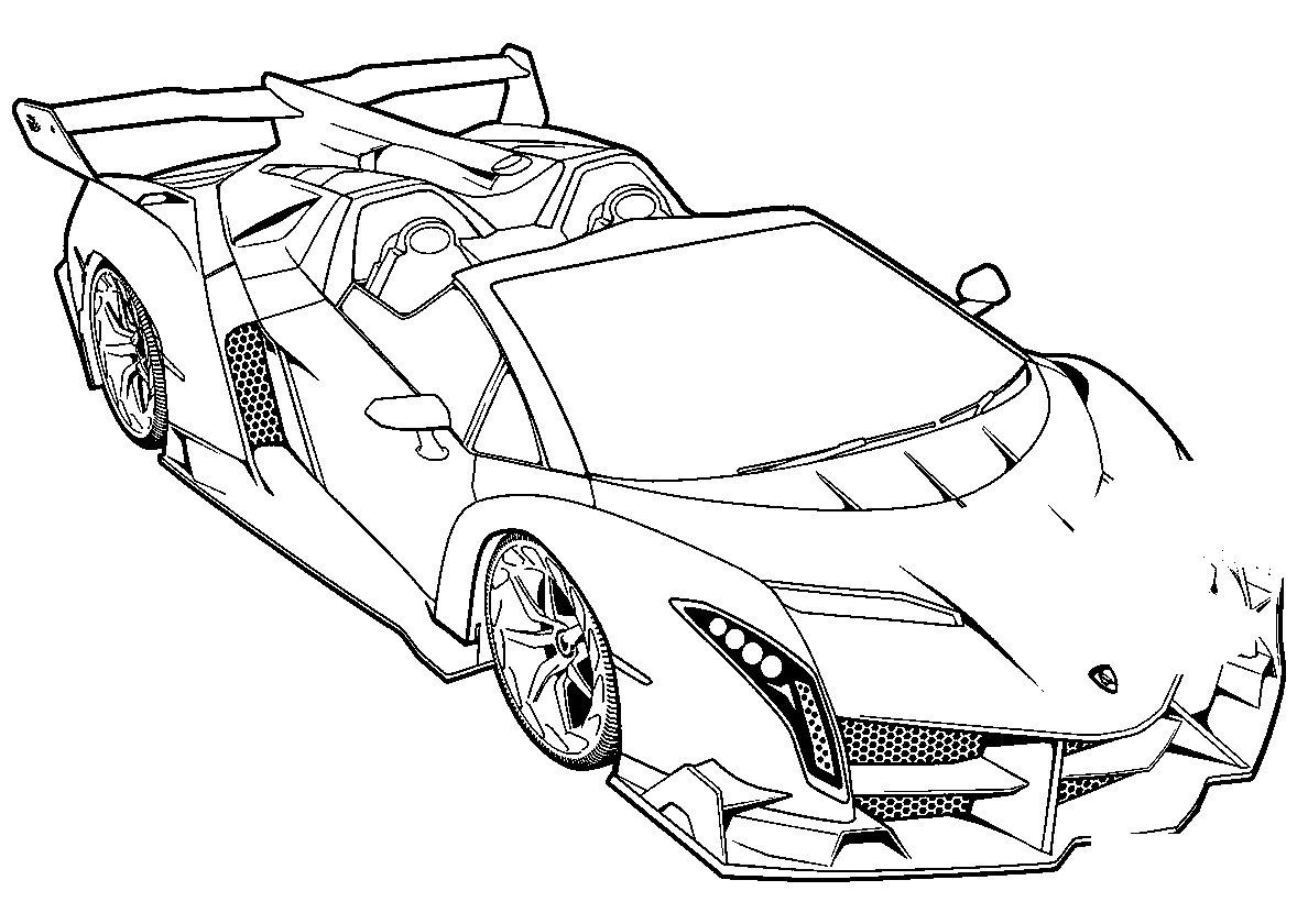 Lamborgini Veneno №658. Раскраски для мальчиков по категориям. Машины.