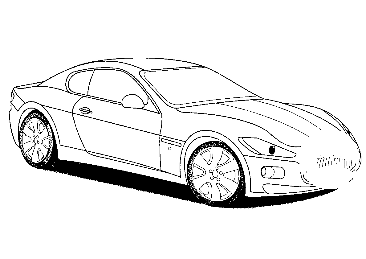 Maserati №643. Раскраски для мальчиков по категориям. Машины.