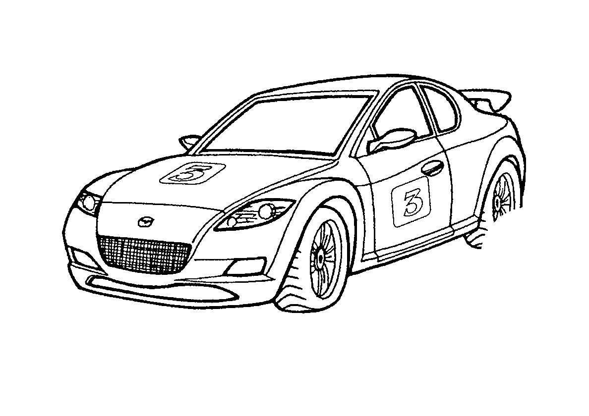 Mazda — спортивная машина №661. Раскраски для мальчиков по категориям. Машины.