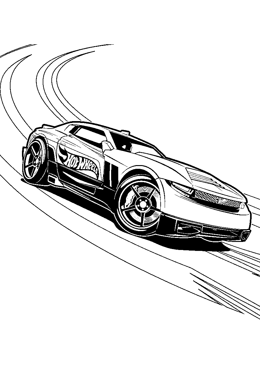 MuscleCar Hot Wheels №645. Раскраски для мальчиков по категориям. Машины.
