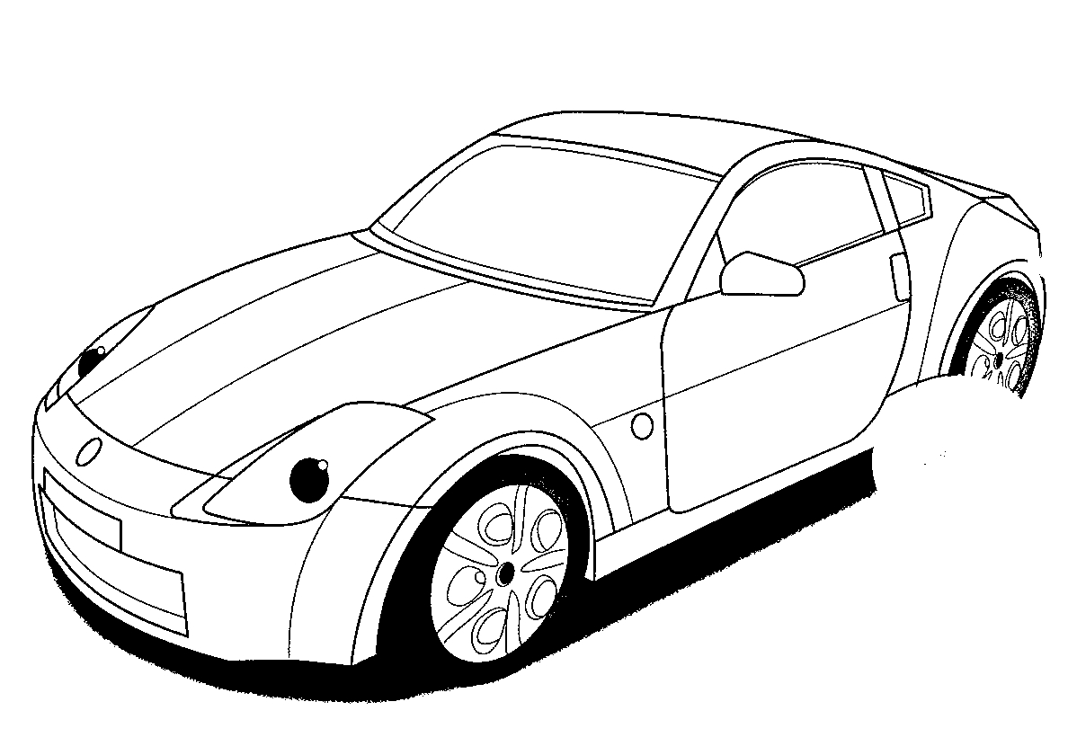 Nissan 350Z №634. Раскраски для мальчиков по категориям. Машины.
