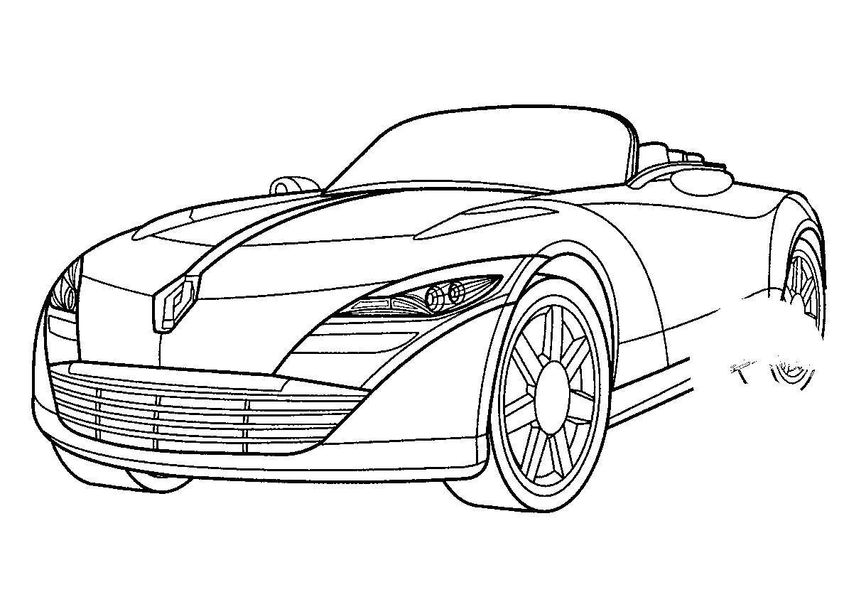 Renault Nepta №652. Раскраски для мальчиков по категориям. Машины.