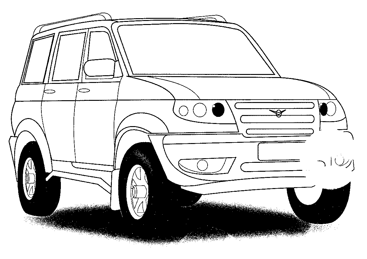 UAZ Патриот №633. Раскраски для мальчиков по категориям. Машины.