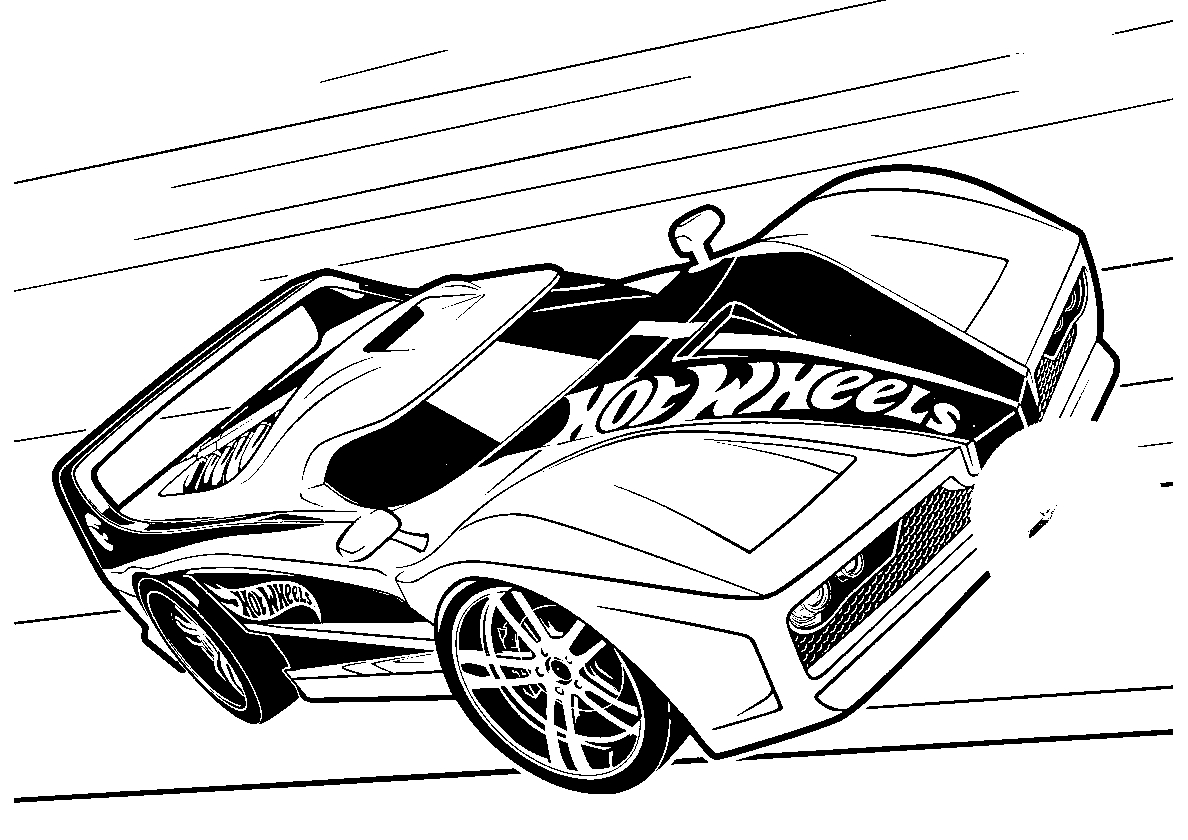 Гоночная машинка Hot Wheels №627. Раскраски для мальчиков по категориям. Машины.