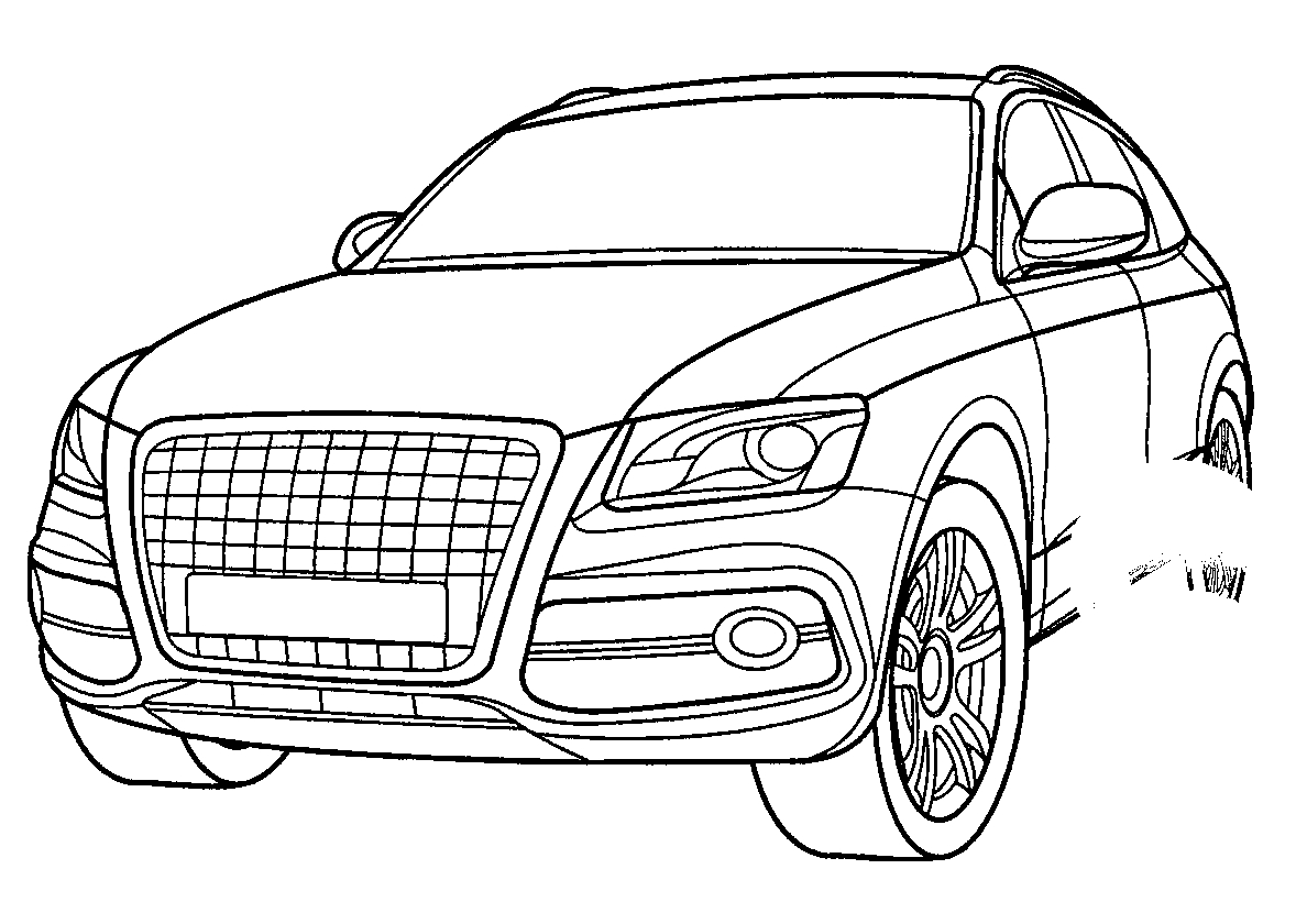 Джипп Audi Q5 №621. Раскраски для мальчиков по категориям. Машины.