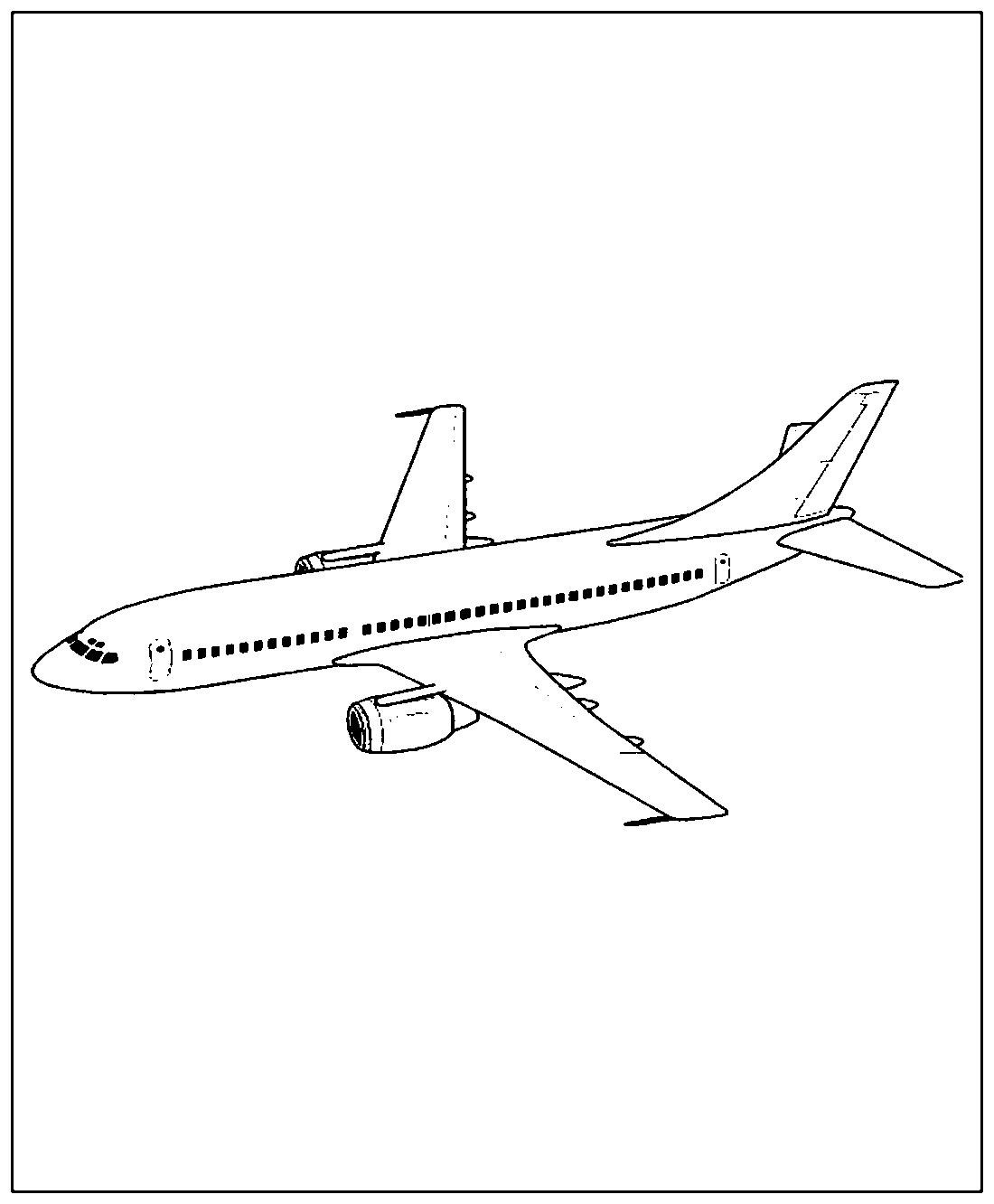 Самолет Боинг 737 №1048. Раскраски для мальчиков по категориям. Самолёты.