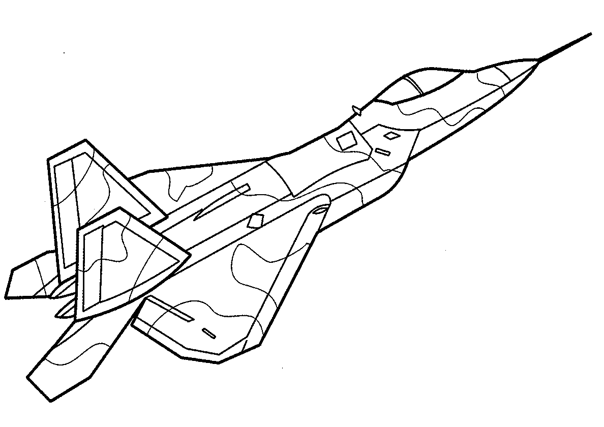 F-22 Раптор №340. Раскраски для мальчиков по категориям. Самолёты.