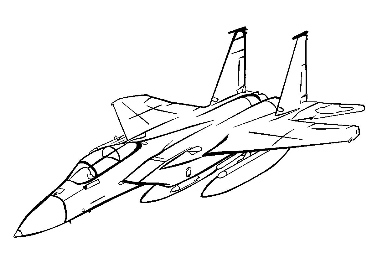 McDonnell Douglas F-15 Eagle №327. Раскраски для мальчиков по категориям. Самолёты.
