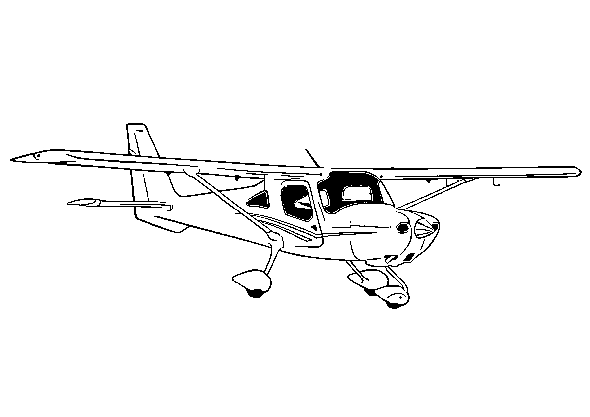 Спортивный самолет Cessna 162 №359. Раскраски для мальчиков по категориям. Самолёты.