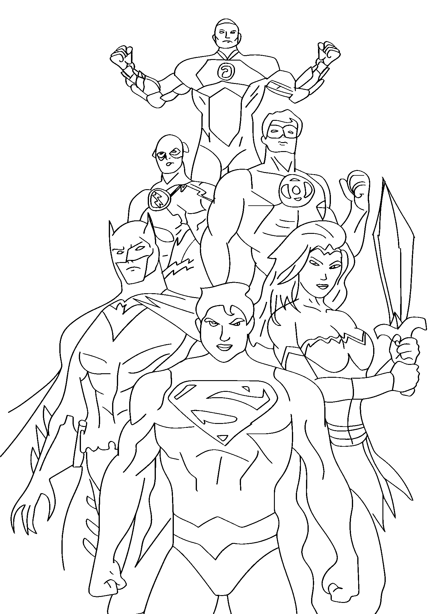 Герои DC Comics. Супергерои. Раскраски для мальчиков №1756. Раскраски для мальчиков по категориям. Супермен.