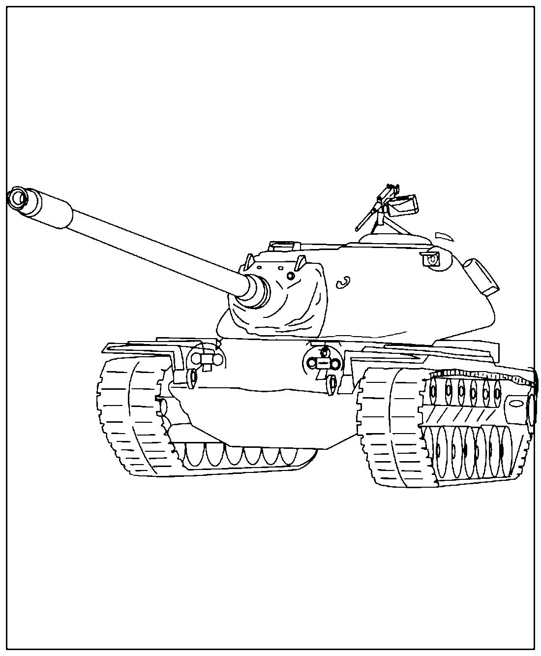 Танк для мальчиков №895. Раскраски для мальчиков по категориям. Танки.