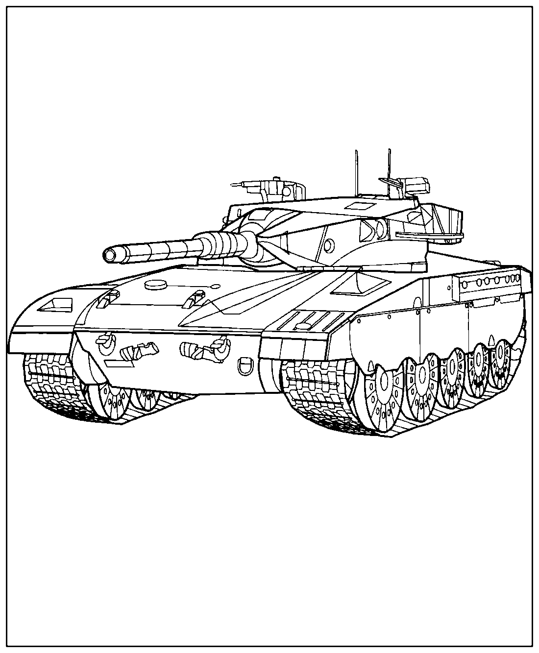 Израильский Танк Меркава №872. Раскраски для мальчиков по категориям. Танки.