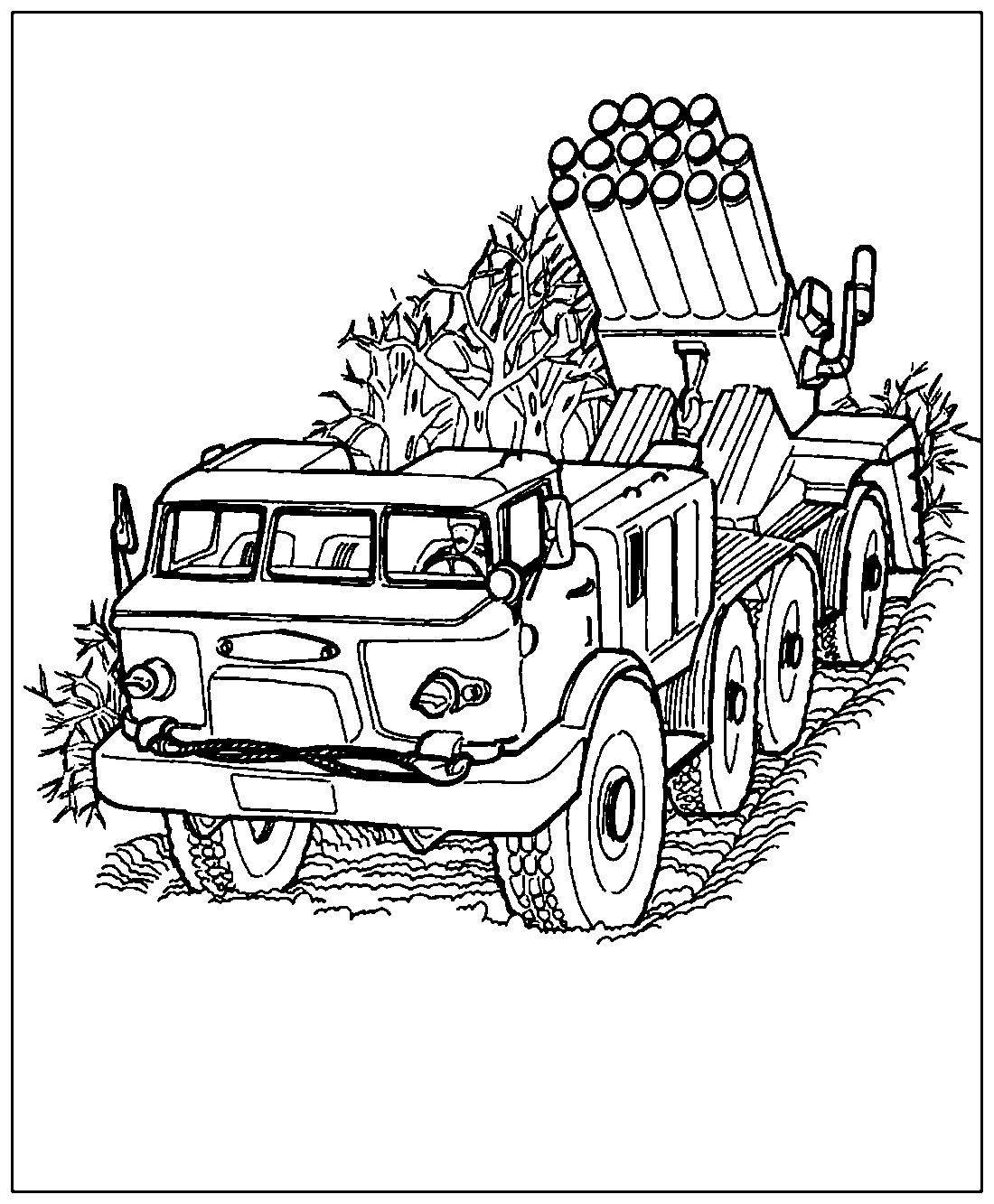 БМ-8-24 №876. Раскраски для мальчиков по категориям. Танки.