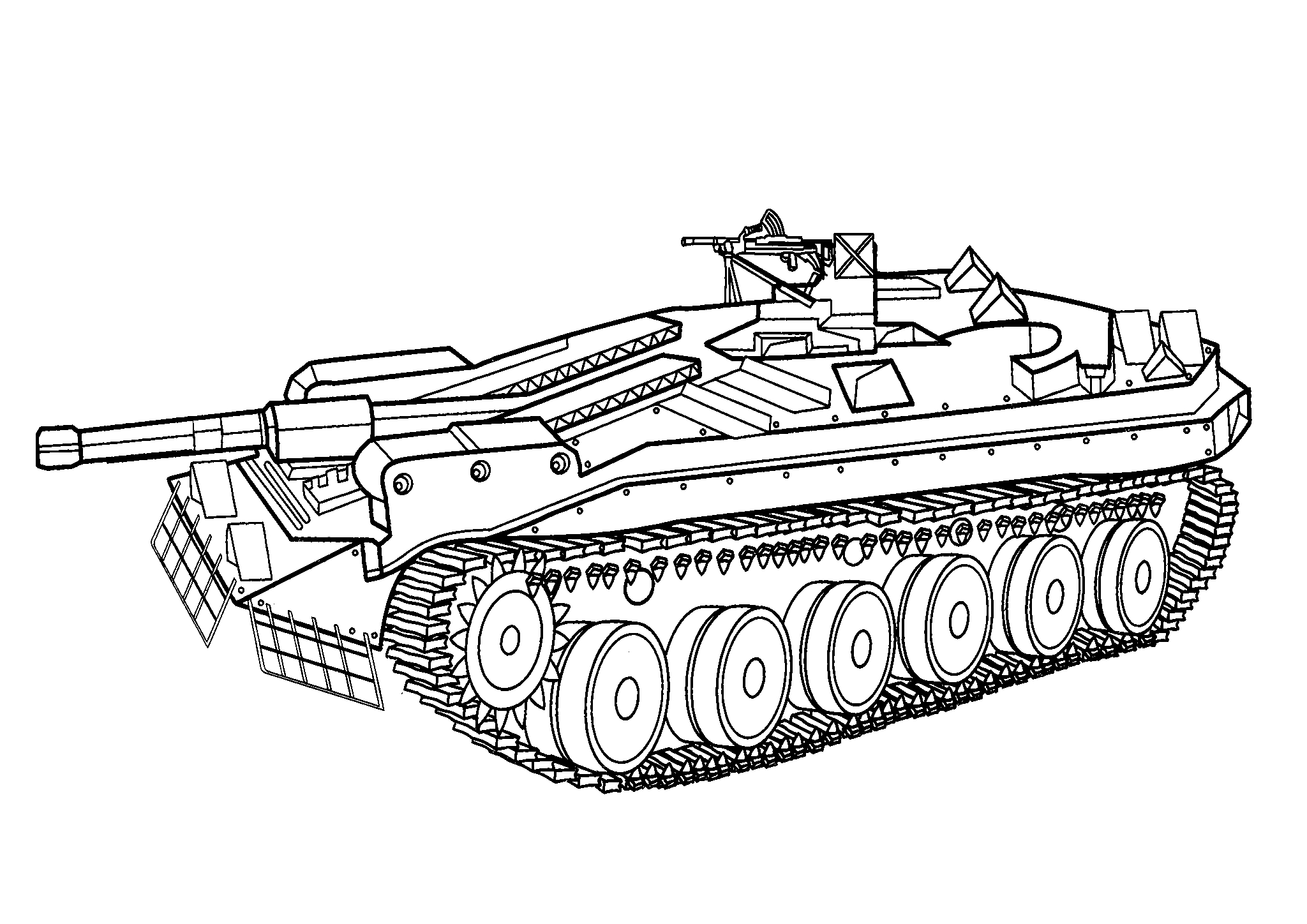 Танк Stridsvagn 103b (Швеция №1681. Раскраски для мальчиков по категориям. Танки.