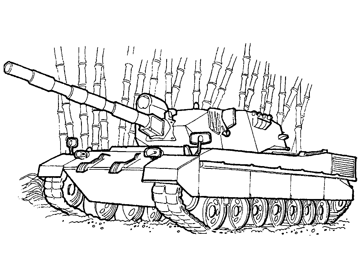 Итальянский танк OF-40. Раскраска танк №396. Раскраски для мальчиков по категориям. Танки.