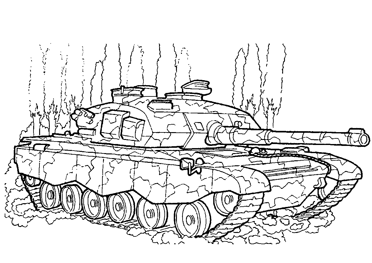 Танк EE-T1 Озорио (Бразилия №408. Раскраски для мальчиков по категориям. Танки.