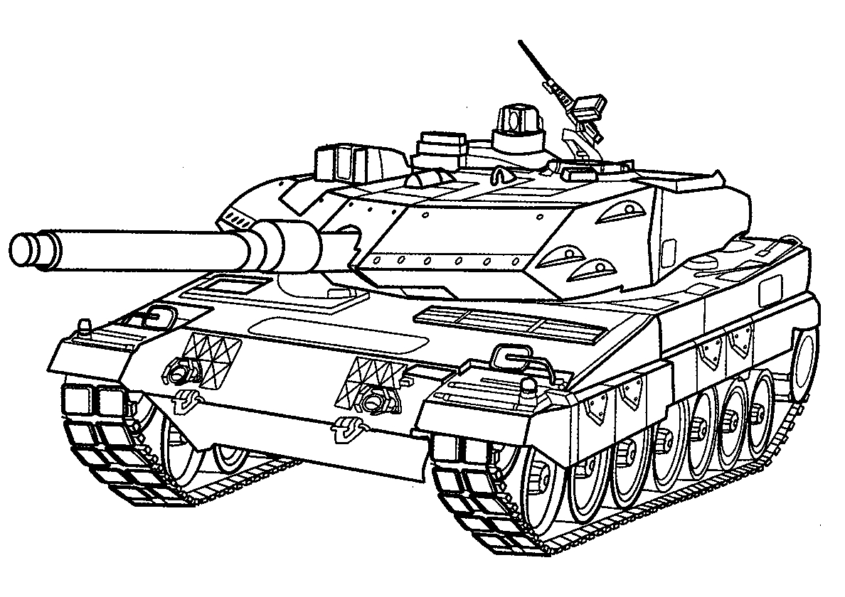 Танк Леопард 2 (Германия №411. Раскраски для мальчиков по категориям. Танки.