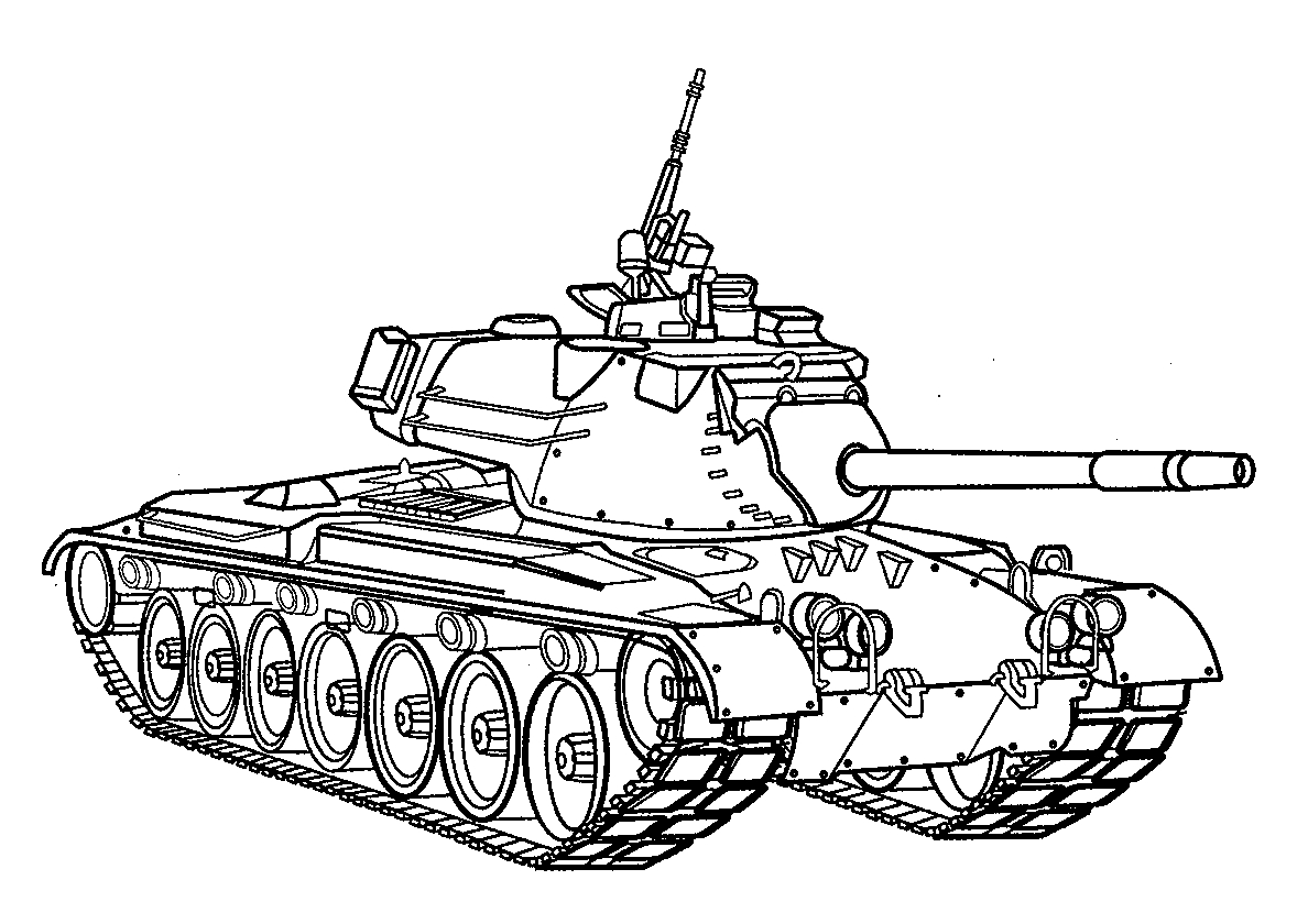 Танк М60 (США №424. Раскраски для мальчиков по категориям. Танки.