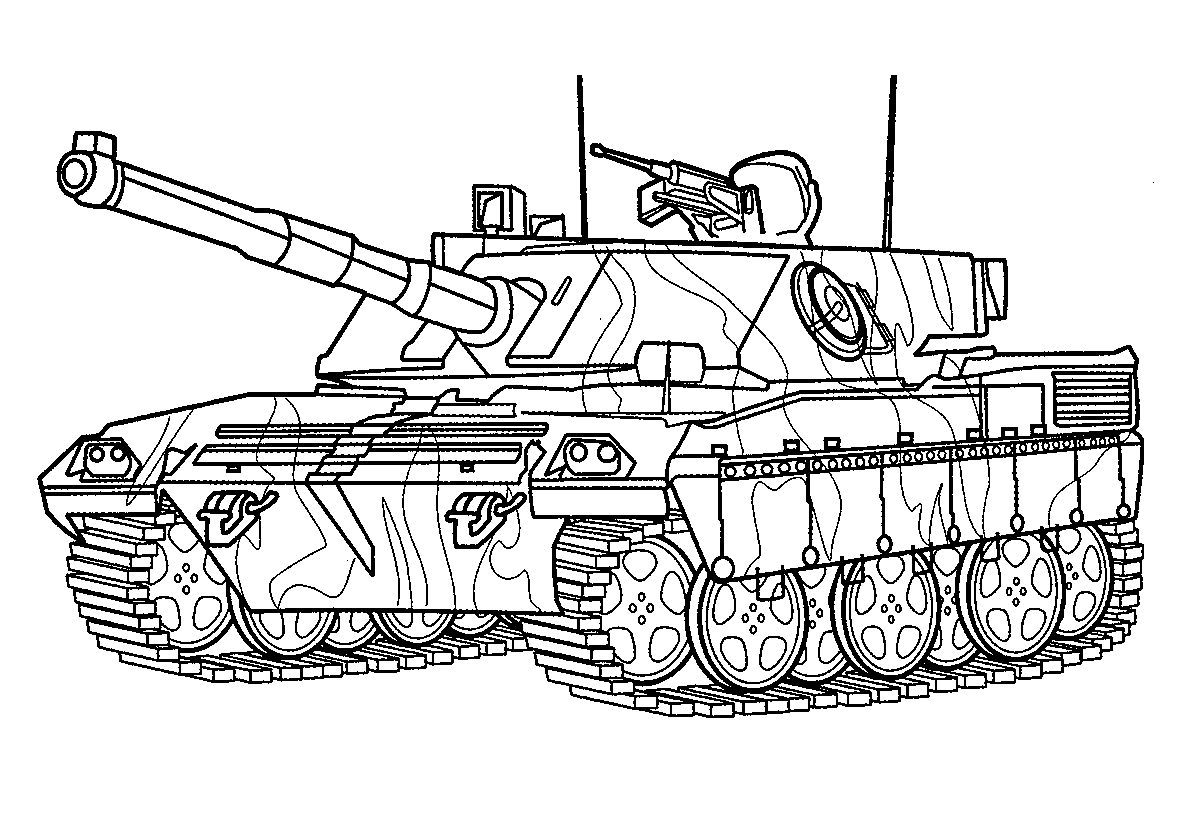 Танк С1 Ариете (Италия №399. Раскраски для мальчиков по категориям. Танки.