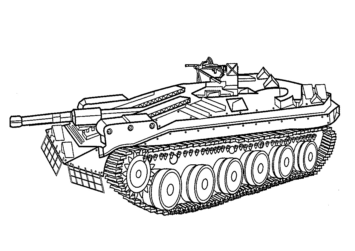 Танк Stridsvagn 103b (Швеция №412. Раскраски для мальчиков по категориям. Танки.