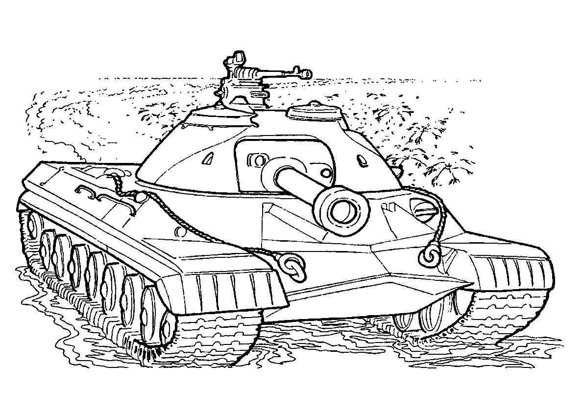 Танк Т10 (СССР). Русские танки. Раскраска №378. Раскраски для мальчиков по категориям. Танки.
