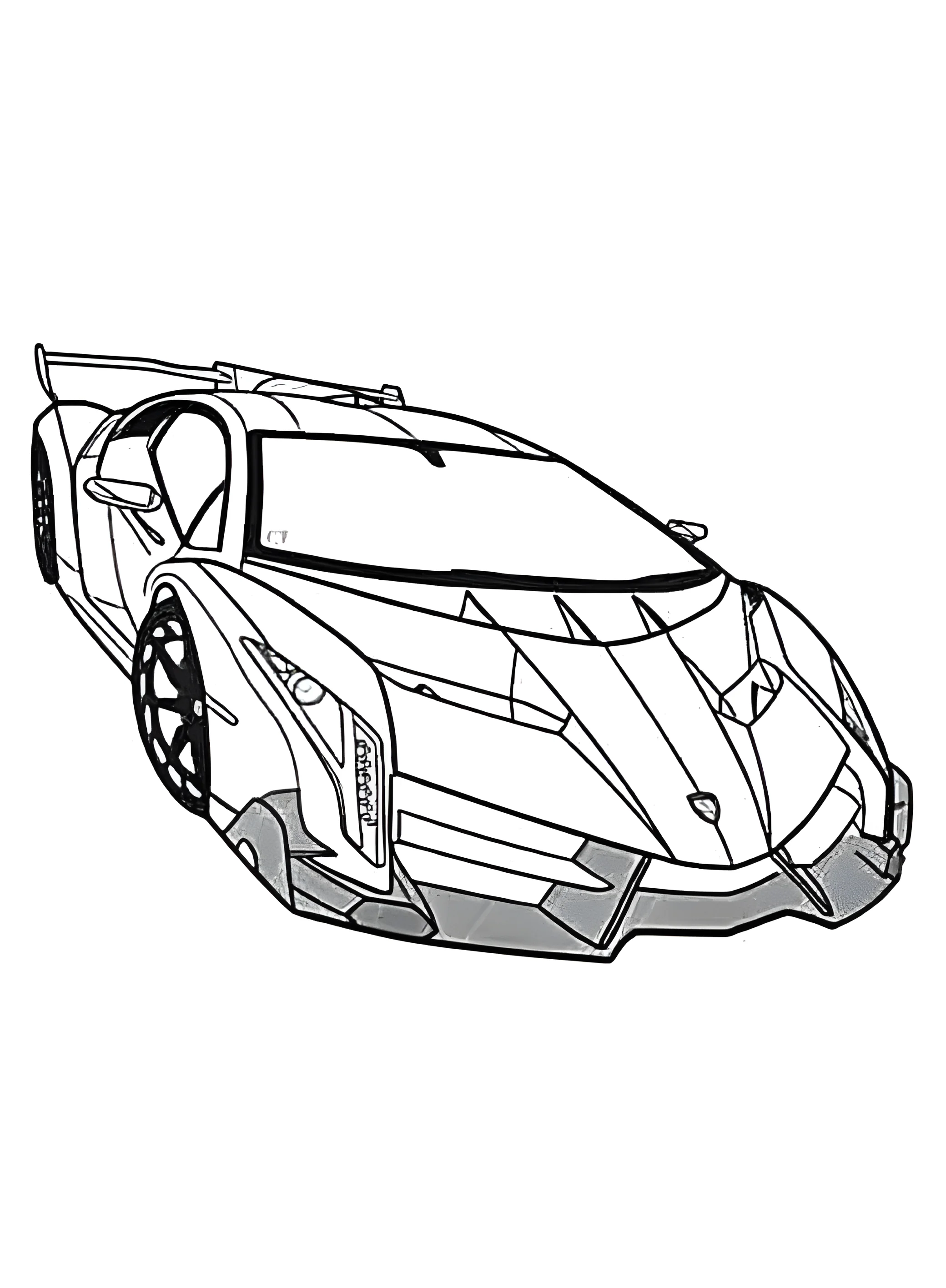 Ламба с красивым бампером №2589. Раскраски по возрастам и полу. Раскраски для мальчиков.