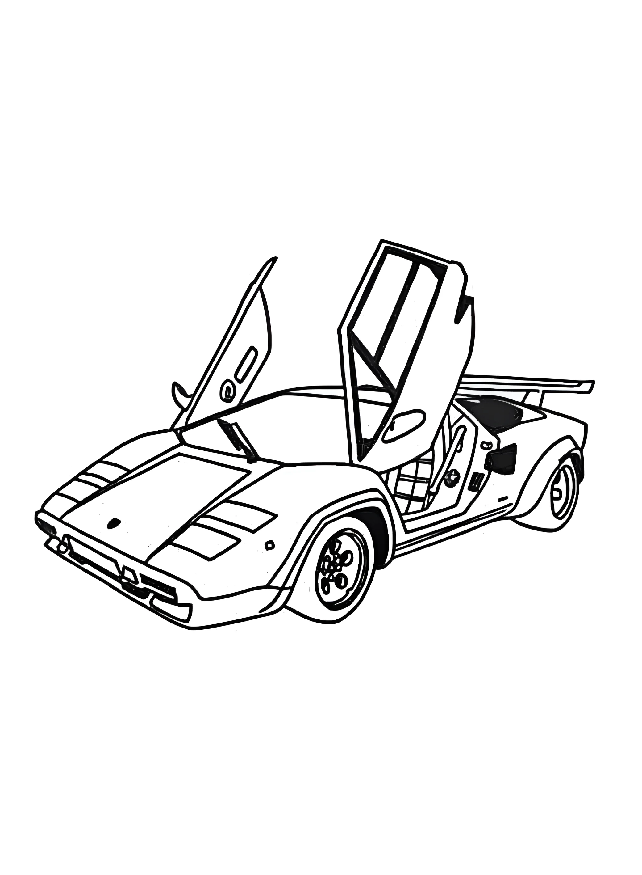 Lamborghini Countach №2588. Раскраски по возрастам и полу. Раскраски для мальчиков.