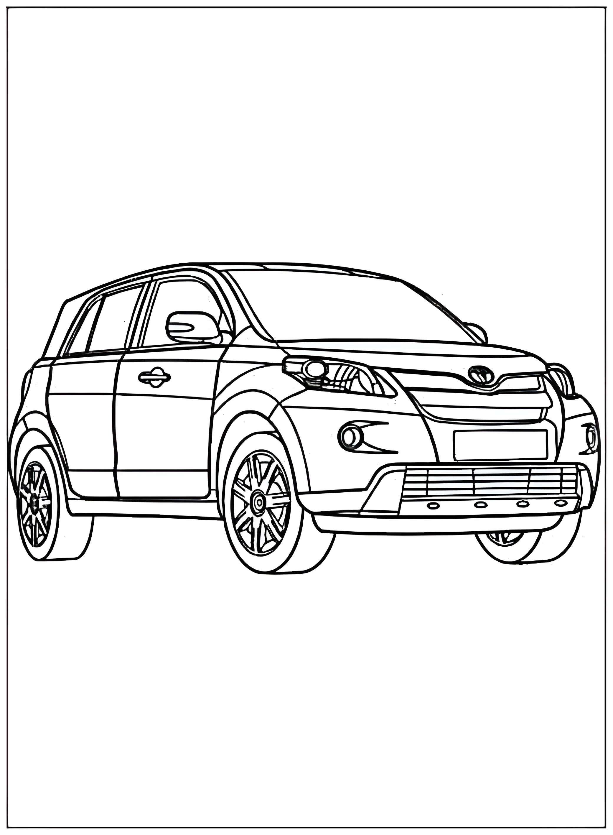Toyota (Тойота №2703. Раскраски по возрастам и полу. Раскраски для мальчиков.