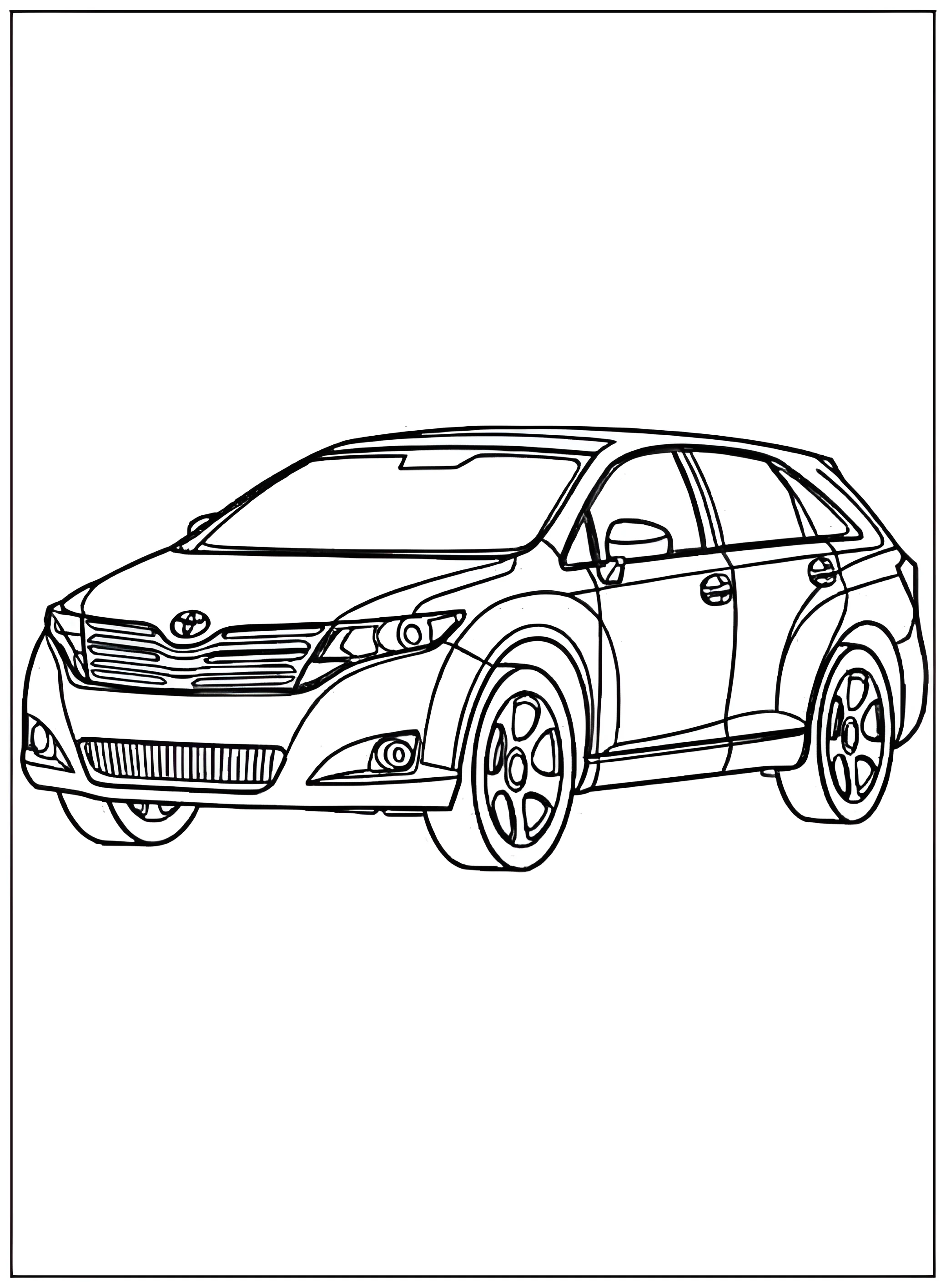 Toyota (Тойота №2706. Раскраски по возрастам и полу. Раскраски для мальчиков.