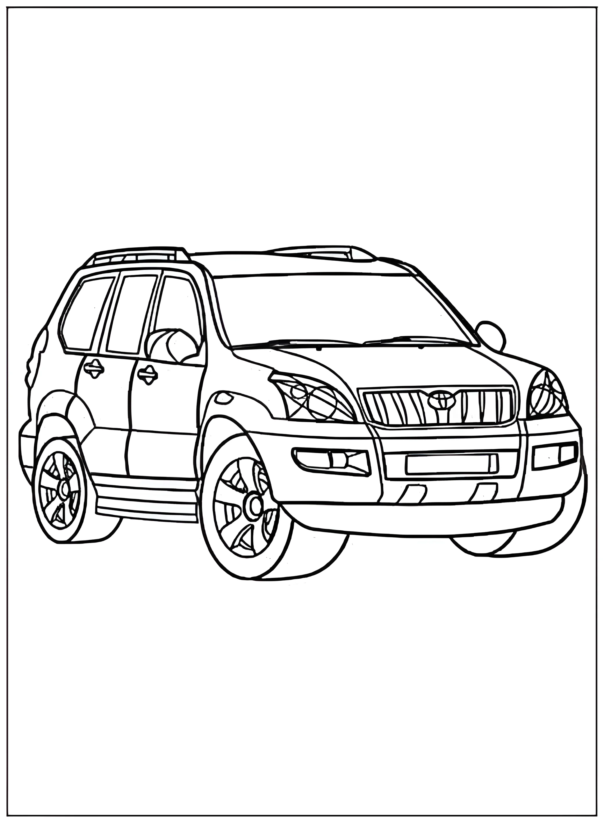 Toyota (Тойота №2707. Раскраски по возрастам и полу. Раскраски для мальчиков.
