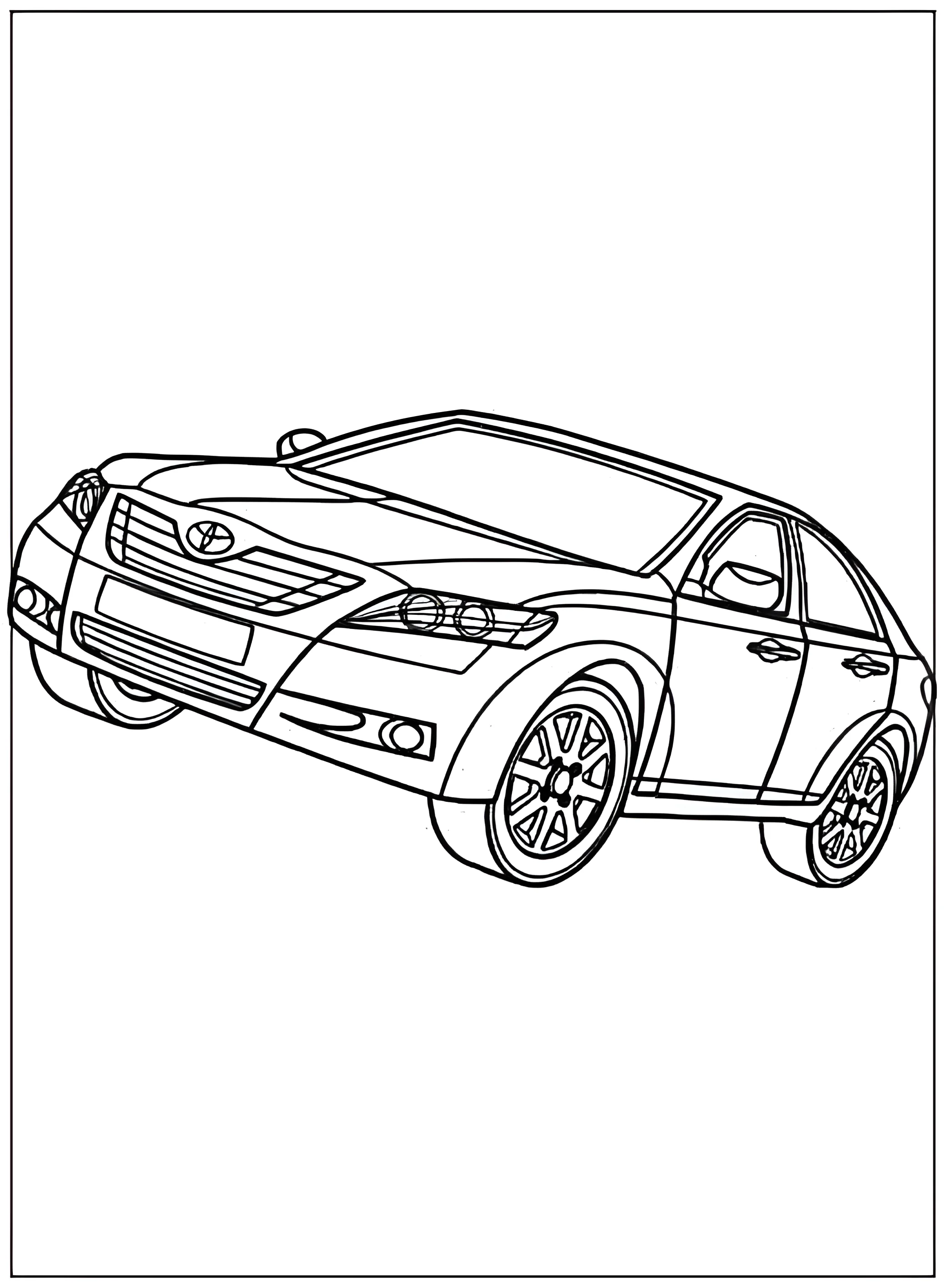 Машина Toyota (Тойота №2700. Раскраски по возрастам и полу. Раскраски для мальчиков.