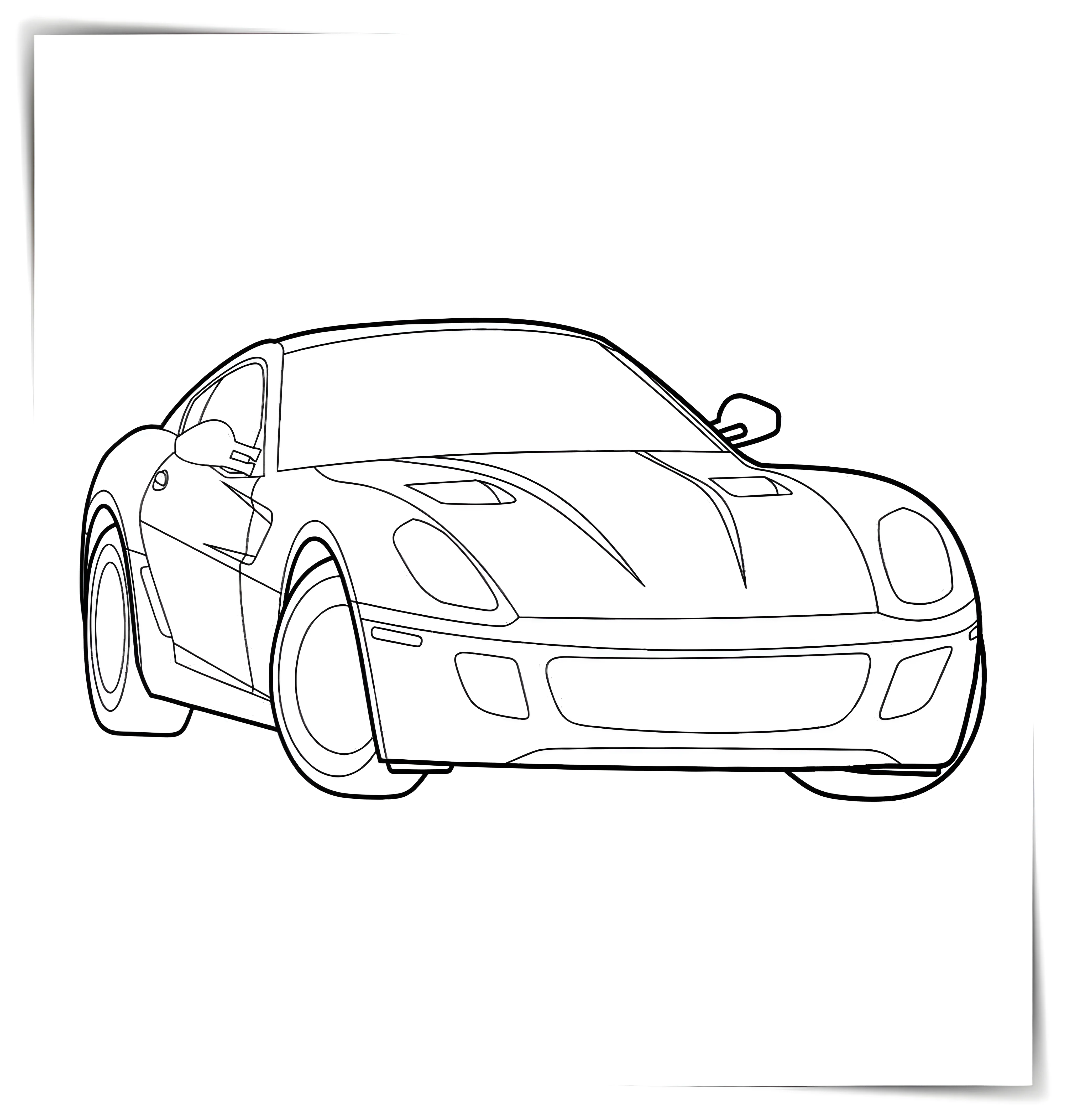 Феррари 599 GTB Fiorano №1055. Раскраски по возрастам и полу. Раскраски для мальчиков.