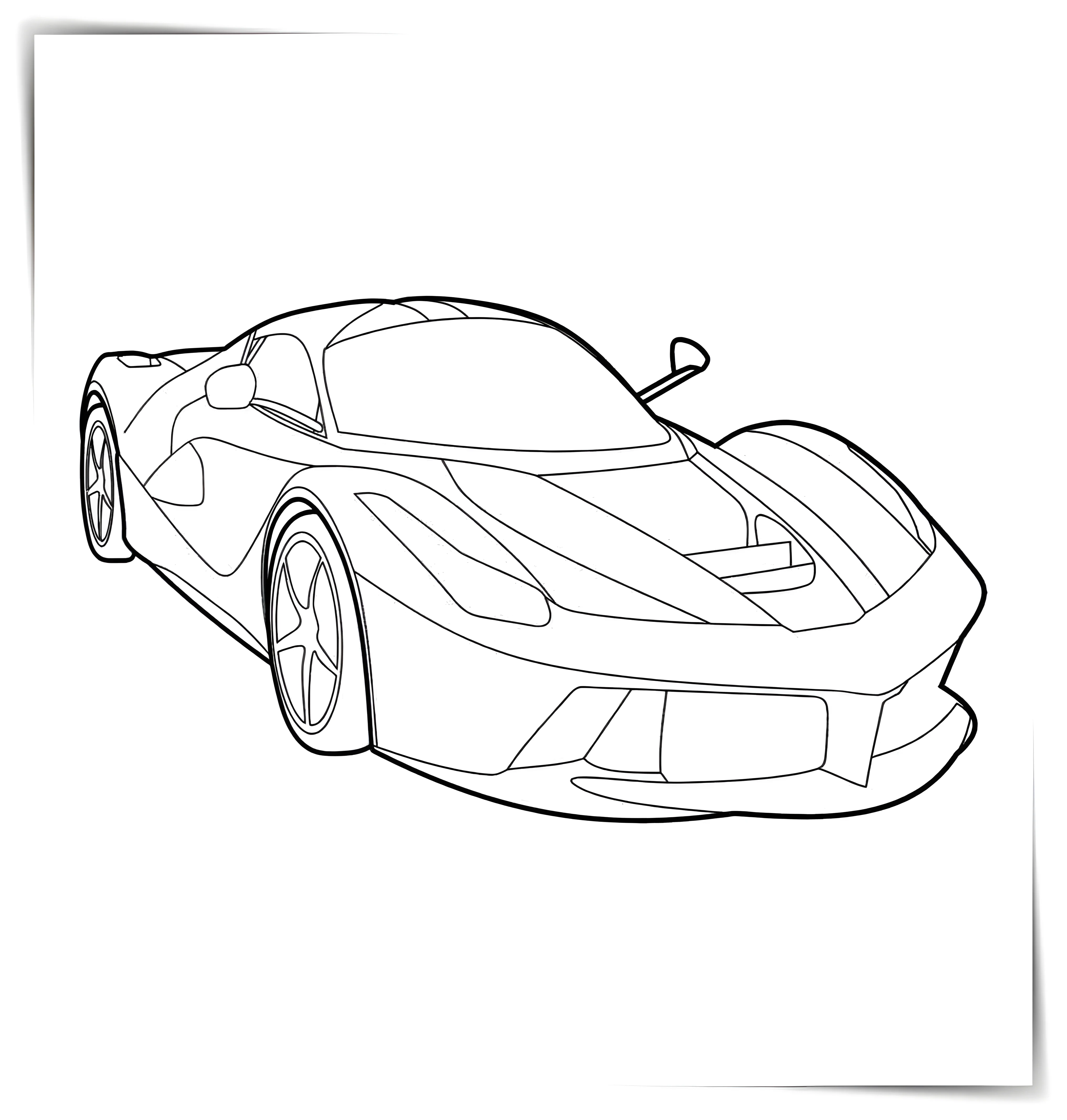 Феррари LaFerrari F150 №1026. Раскраски по возрастам и полу. Раскраски для мальчиков.