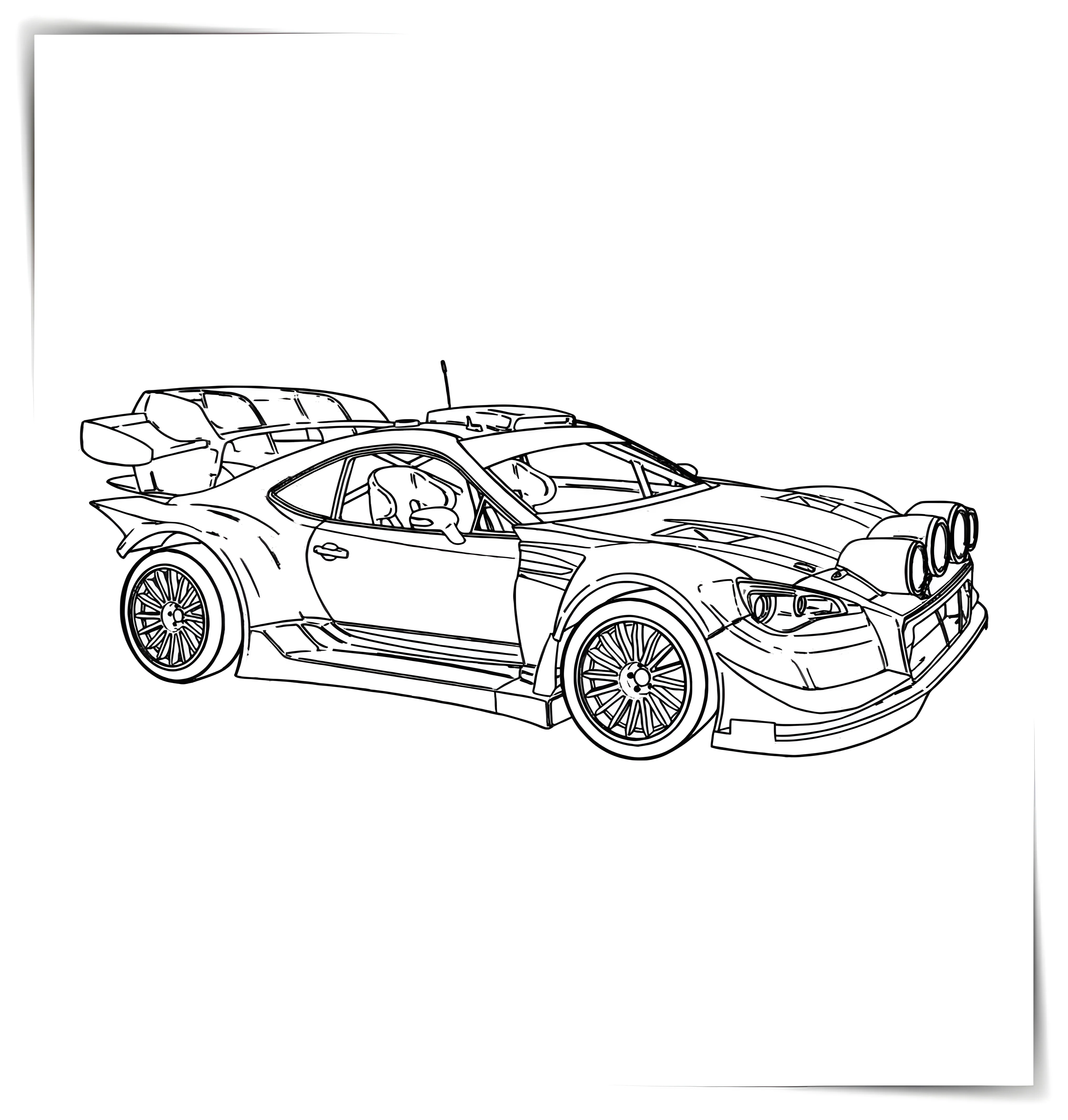 Subaru BRZ концепт №957. Раскраски по возрастам и полу. Раскраски для мальчиков.