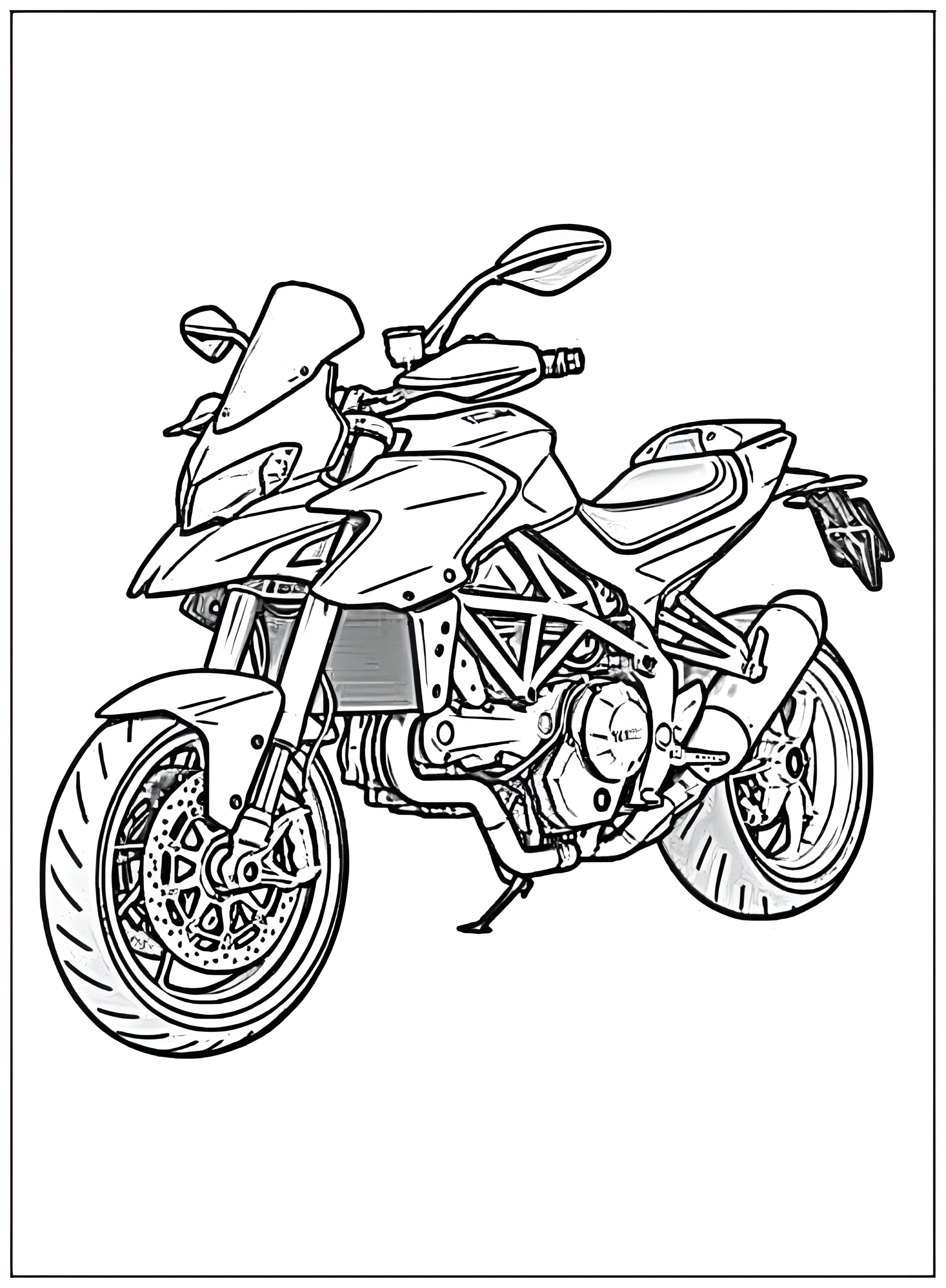 Мотоцикл Aprilia №2773. Раскраски по возрастам и полу. Раскраски для мальчиков.