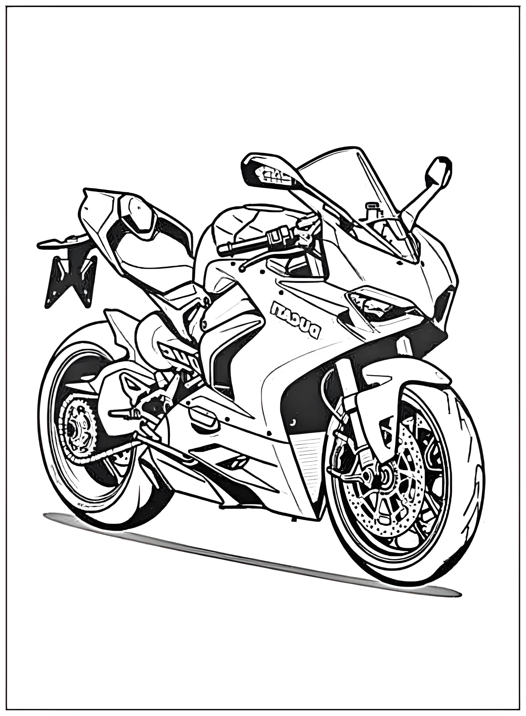 Ducati sport №2774. Раскраски по возрастам и полу. Раскраски для мальчиков.